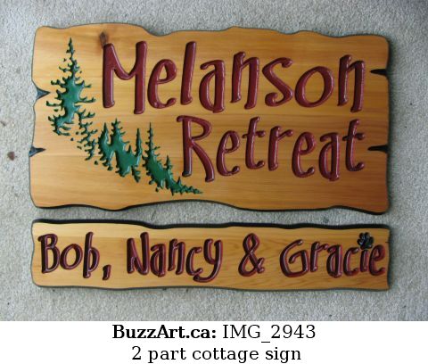 2 part cottage sign